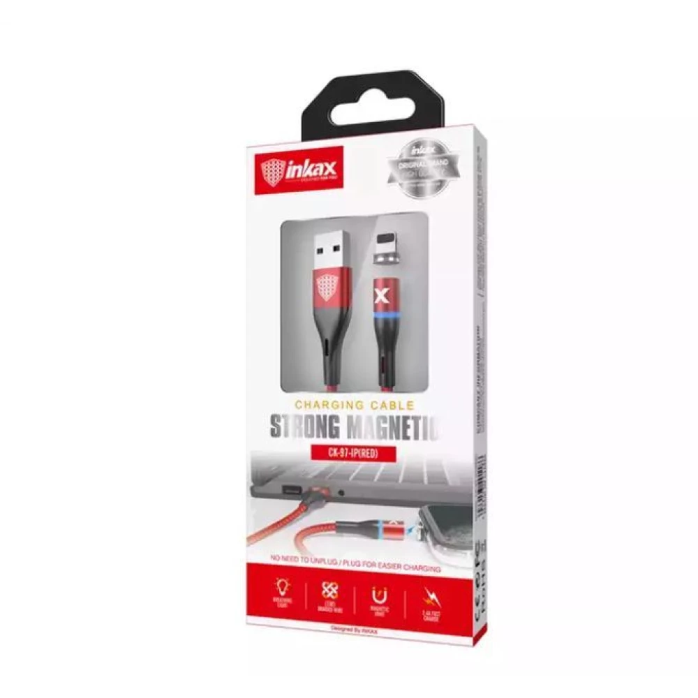 Inkax Cable Magnétique Type C - rouge - CK 97