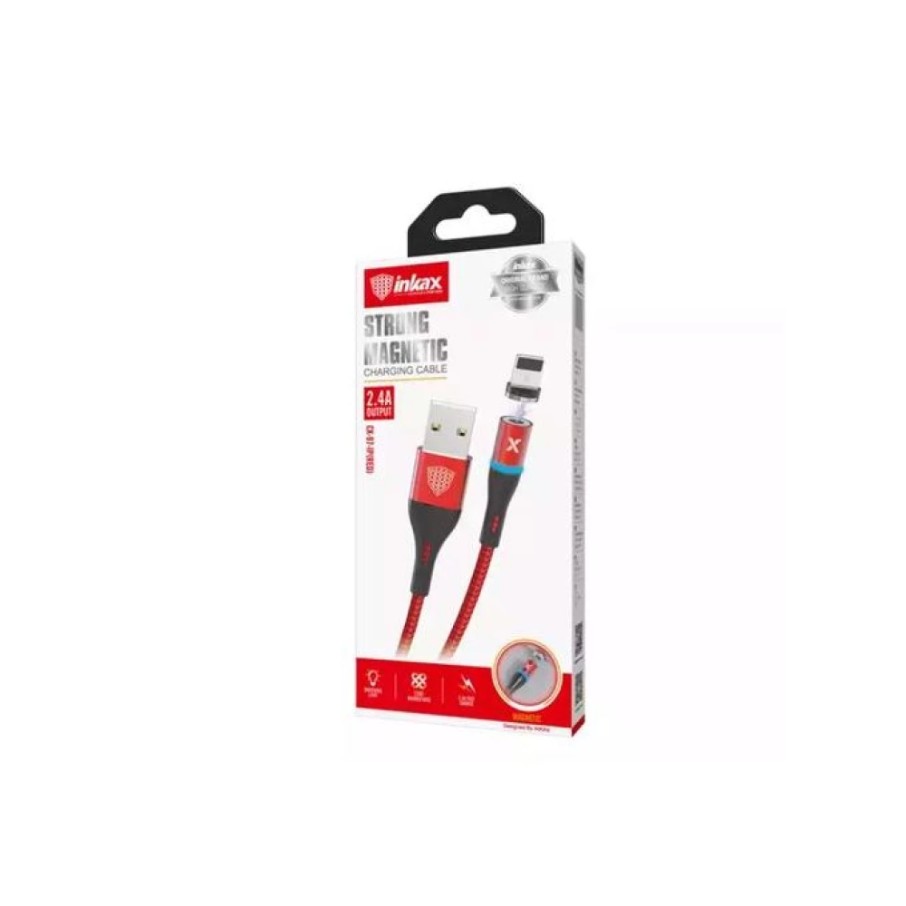 Inkax Cable Magnétique Type C - rouge - CK 97