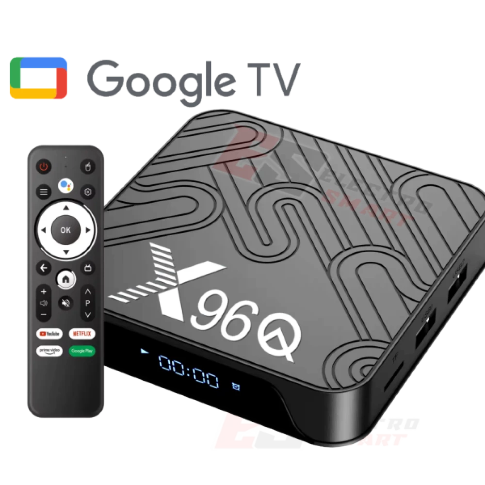 Boîtier X96Q ATV, Android 12, ALLWINNER H618, avec télécommande vocale BT