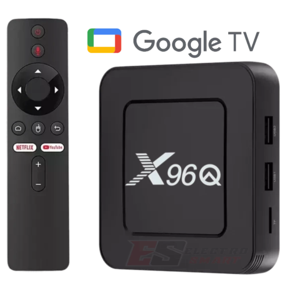 Boîtier X96Q ATV OS, Android 12, ALLWINNER H618, avec télécommande vocale BT