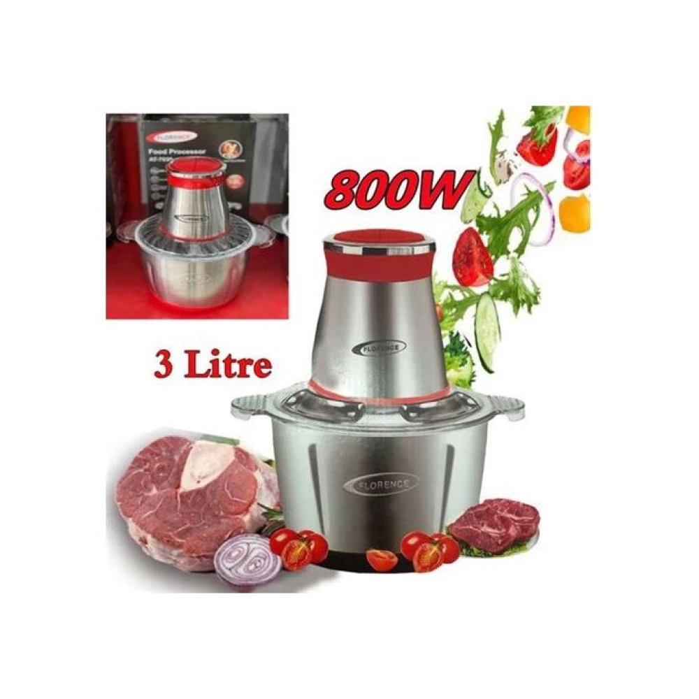 Florence Hachoir a Viande Électrique Inox 3L- 800 WATT