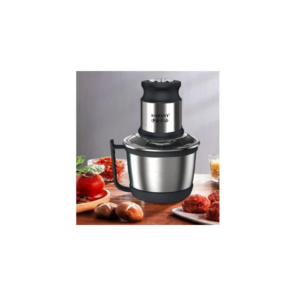 Sokany Hachoir Professionnelle Avec Bol En Inox - 800 W - 3Litre