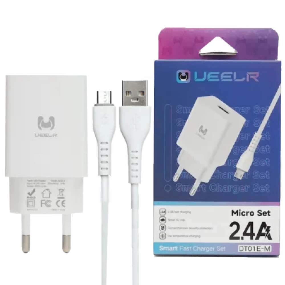 Chargeur UEELR 2.4A Micro Usb (DT01E-M)