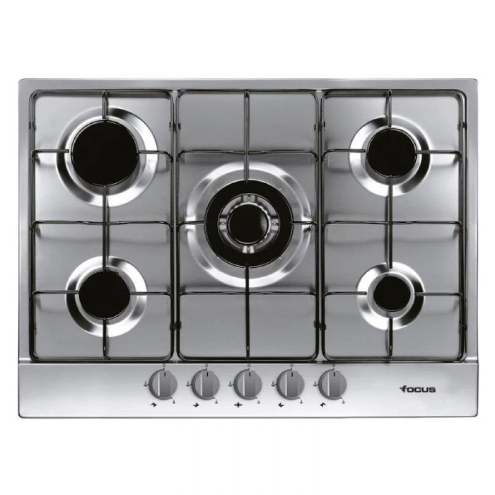 PLAQUE DE CUISSON ENCASTRABLE FOCUS F407X 5 FEUX 70 CM - INOX