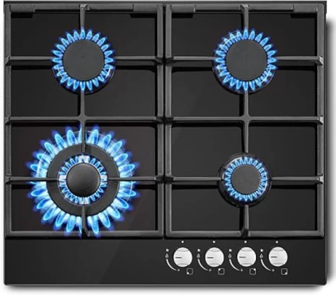 Plaque de Cuisson Encastrable FLORENCE FH-6094GB 4 Feux 60cm - Noir